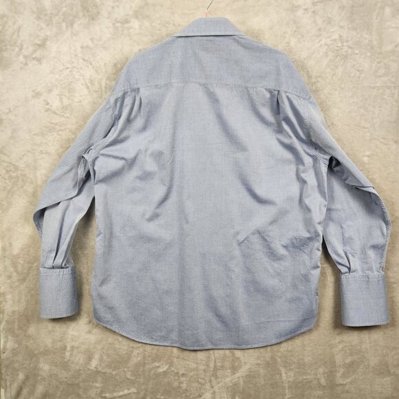 Oscar De La Renta Men's Button Up Shirt French Cuffs Size 17 (34/35'') - Picture 2 of 12